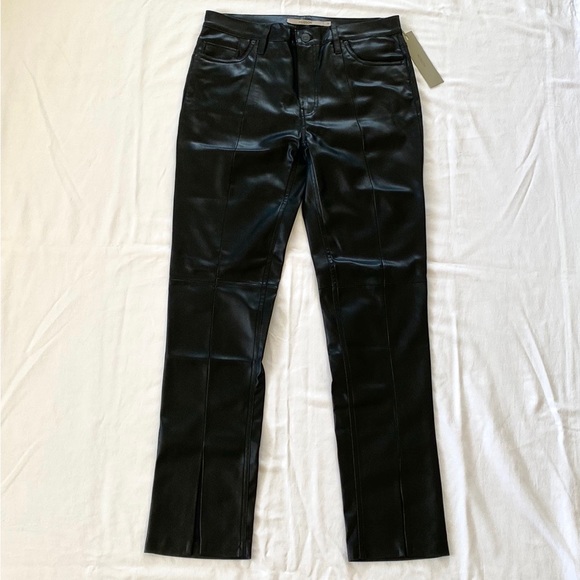 HUDSON JEANS Faux Leather Jeans in Black Beauty - Picture 4 of 16